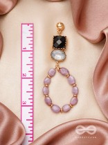 The Lavender Loop- Golden Embellished Earrings