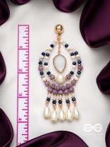 The Grey Skies- Golden Pearl Earrings 