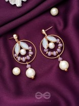 The Orchid Garden- Golden Pearl Earrings