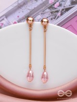 The Dazzling Drops- Golden Embellished Earrings