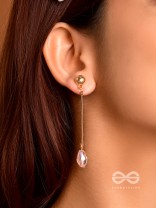 The Dazzling Drops- Golden Embellished Earrings