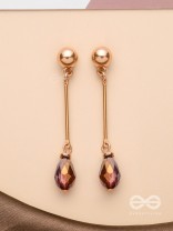 The Alluring Iris- Golden Embellished Earrings