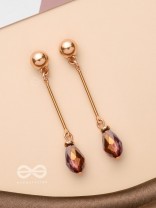 The Alluring Iris- Golden Embellished Earrings