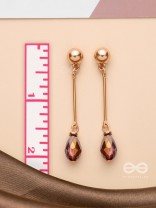 The Alluring Iris- Golden Embellished Earrings