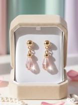 The Coral Dew- Golden Beads Earrings