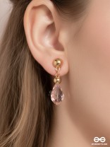 The Coral Dew- Golden Beads Earrings