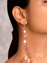 The Blossom Boulevard- Golden Embellished Earrings