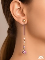 The Orchid Lane- Golden Embellished Earrings