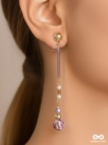 The Orchid Lane- Golden Embellished Earrings