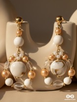 Sand n Shells- Golden Embellished Earrings