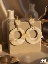 The 'Sea'sational- Golden Embellished Earrings