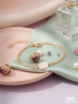 The Snow Crystal- Golden Embellished Bracelet