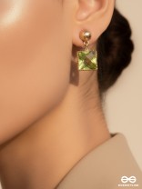 The Jade Box- Golden Embellished Earrings