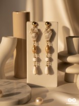 The Rope of Sand- Golden Embellished Earrings