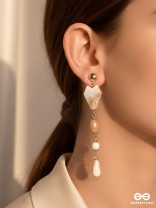 The Rope of Sand- Golden Embellished Earrings