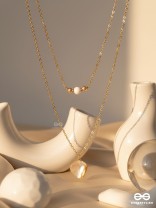 The Shellfish Wish- Golden Layered Necklace With Anti-Tarnish Coating