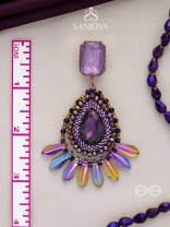 Shraayava- The Blooming Flower-  Stones and Glass Beads Embroidered Earrings