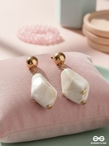 Rock' On- Golden Embellished Earrings