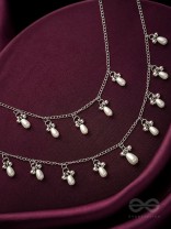 The Star-Studded Sky- Oxidised Pearls Layered Necklace