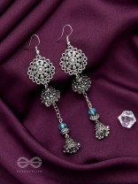Ring a Bell- Oxidised Jhumka Earrings