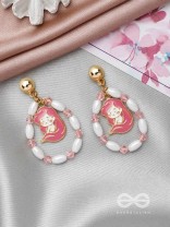 The Sugar Plum- Golden Embellished Earrings