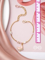 The Butterfly Flutter- Golden Pearl Bracelet