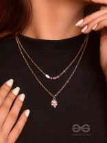 Double The Charm- Golden Layered Necklace With Anti-Tarnish Coating 