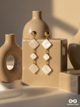 The Beach Vibes- Golden Embellished Earrings