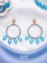 The Cosmic Circle- Golden Embellished Earrings