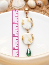Walk on the Beach- Golden Embellished Earrings