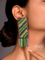 Pravish - The Colorful Rains - Cutdana Hand Embroidered Earrings