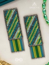 Pravish - The Colorful Rains - Cutdana Hand Embroidered Earrings