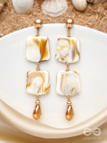 The Mermaid's Treasure- Golden Shell Earrings