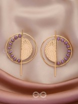 The Golden Sunburst- Golden Beads Earrings