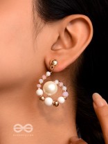 The Snow Flurry- Golden Pearl Earrings