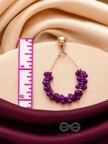 The Violet Vibes- Golden Beads Earrings