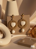 Shining Sun n Sand- Golden Shell Earrings