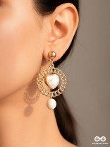 Shining Sun n Sand- Golden Shell Earrings