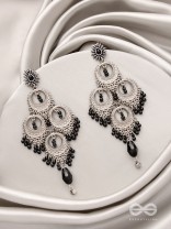 The Regal Chandelier- Oxidised Embellished Earrings