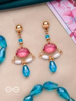 The Razzle-Dazzle- Golden Embellished Earrings