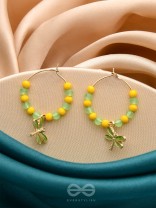 The Twinkly Dragonfly- Golden Dragonfly Hoop Earrings
