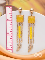 The Frosted Maple - Golden Embellished Earrings
