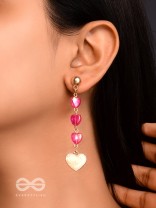 The Cupid's Arrow- Golden Embellished Earrings