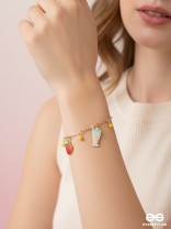 The Fruit Loop- Golden Enamelled Bracelet