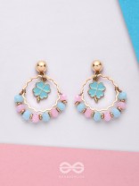 The Spring Garden - Golden Embellished Earrings