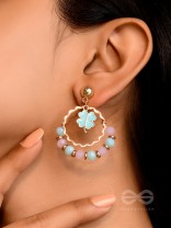 The Spring Garden - Golden Embellished Earrings