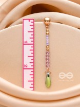 The Lavender Falls- Golden Embellished Earrings