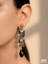 The Black Magic Mystic- Golden Embellished Earrings