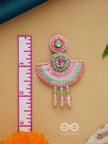 Yaamira- The Marvellous Moon- Stones & Sequins Embroidered Earrings