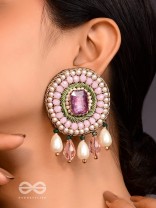 Uditi- The Rising Sun- Pearls & Stones Embroidered Earrings